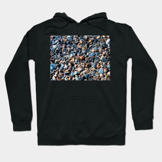 Organic chalk sketch pebbles Hoodie by stevepaint